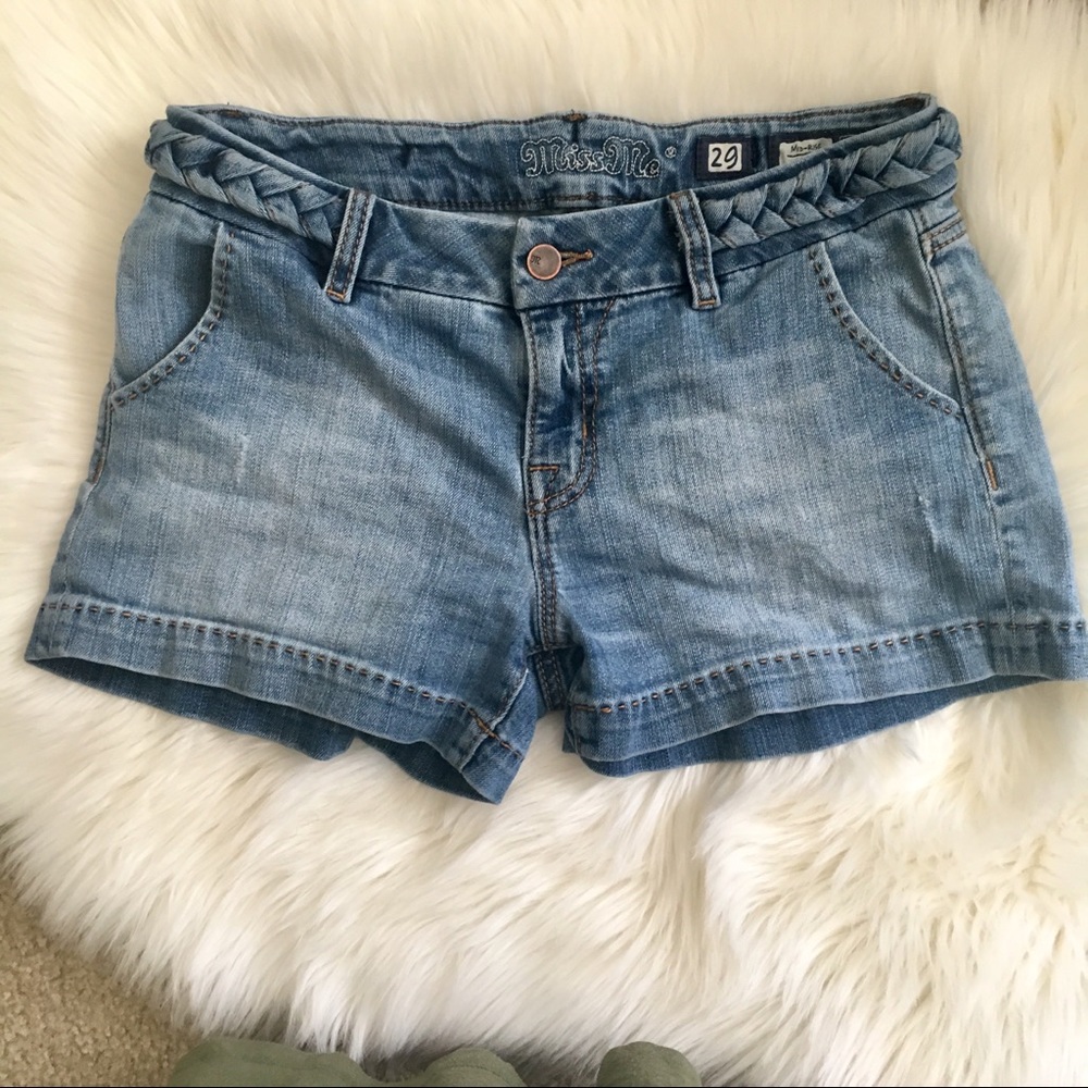 Miss Me denim mid rise shorts